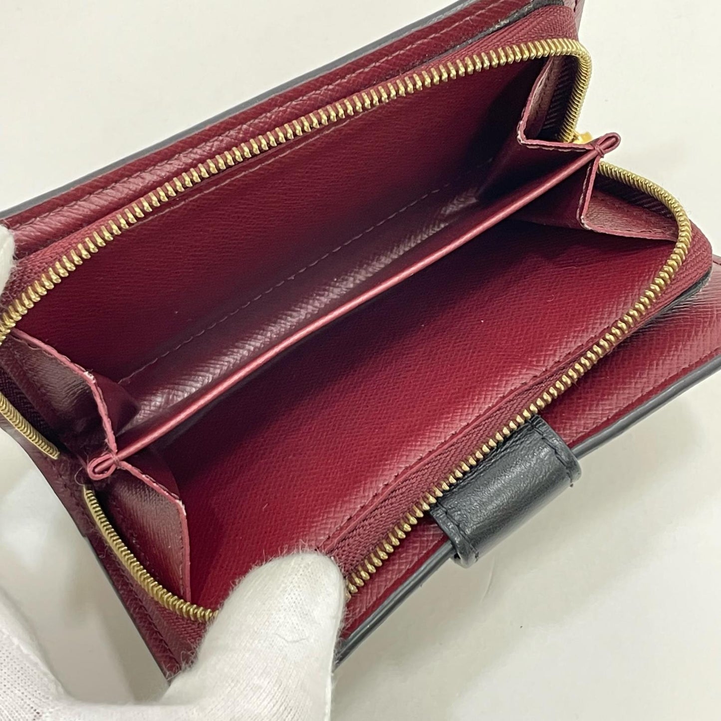 LOUIS VUITTON | ルイ・ヴィトン 二つ折り財布 ブラウン×ボルドー【尾張小牧店】