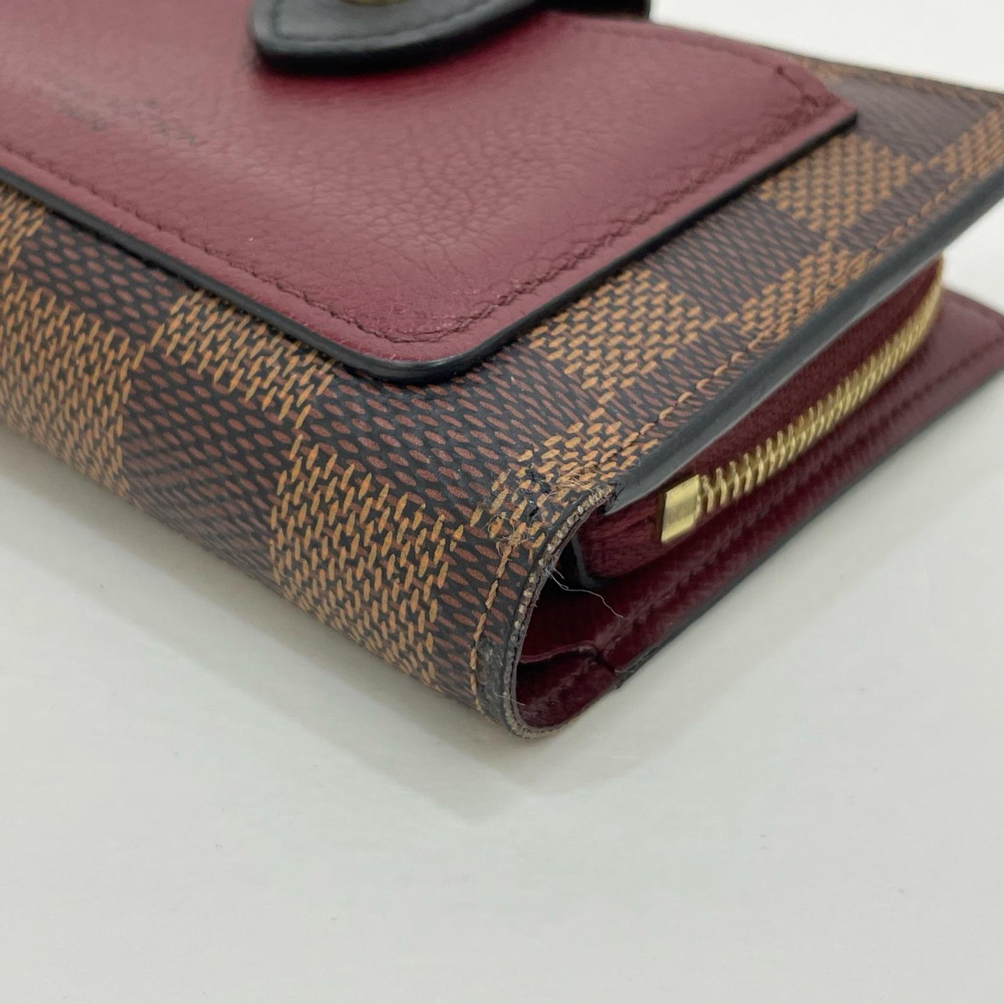 LOUIS VUITTON | ルイ・ヴィトン 二つ折り財布 ブラウン×ボルドー【尾張小牧店】