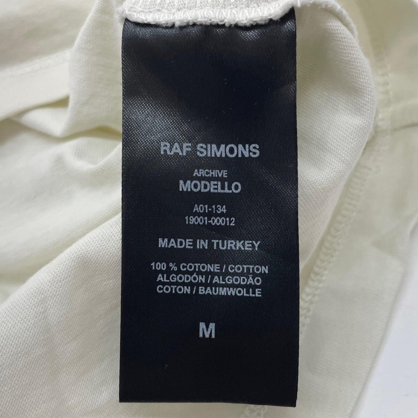 【中古】RAF SIMONS | ラフシモンズ　04SS　宗教期復刻 半袖Ｔシャツ 19001-00012 ホワイト サイズ：M【尾張小牧店】