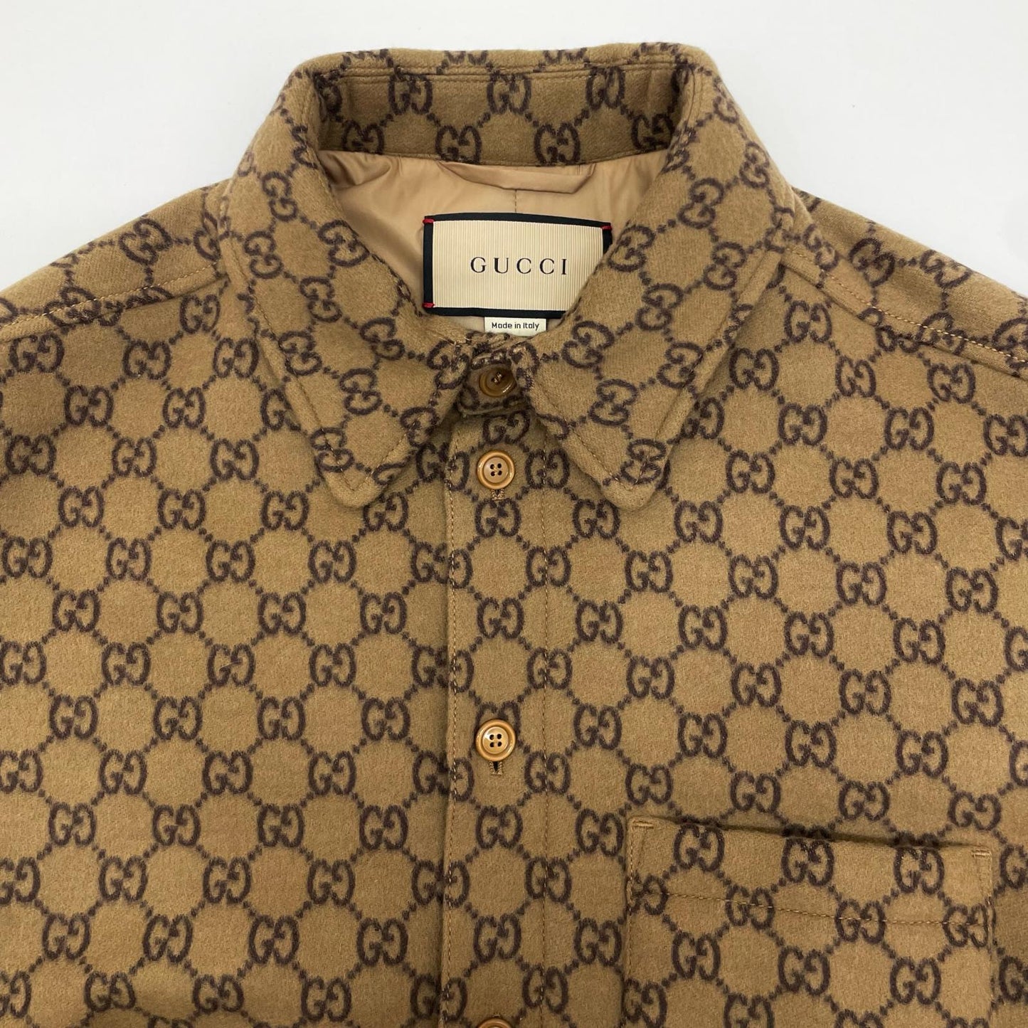 GUCCI | グッチ 長袖シャツ 762183 ZAPDW ブラウン サイズ：44【尾張小牧店】
