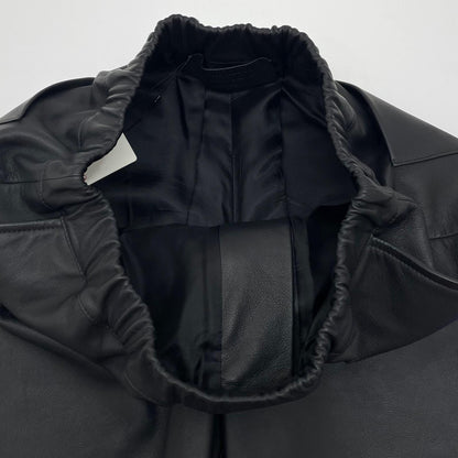【中古】Valentino | ヴァレンチノ レザーハーフパンツ　ショートパンツ ブラック サイズ：46【尾張小牧店】