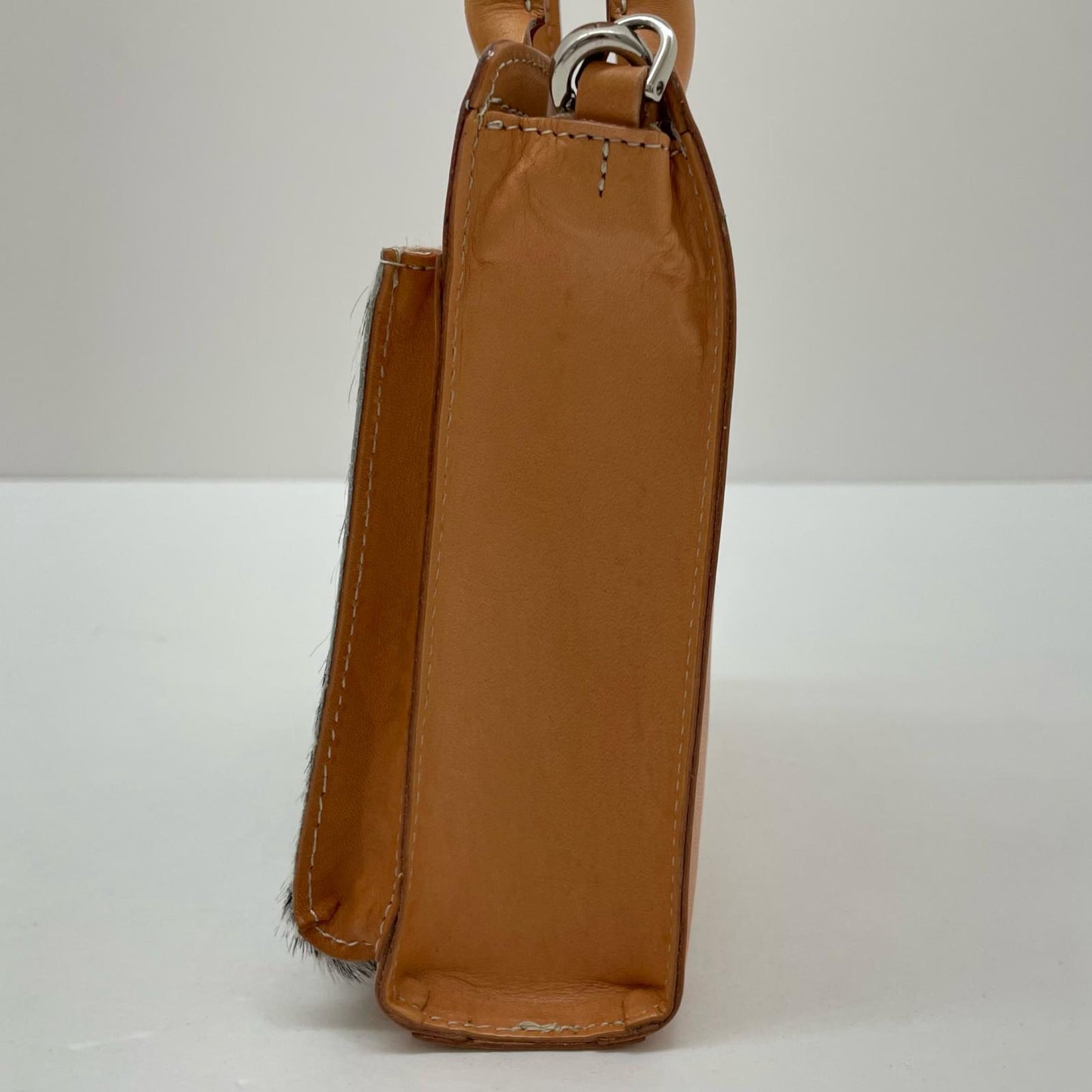 LEATER UNBORN CALF HELMET BAG その他バッグ RICH I-05-B-04 ブラウン×レオパード【尾張小牧店】