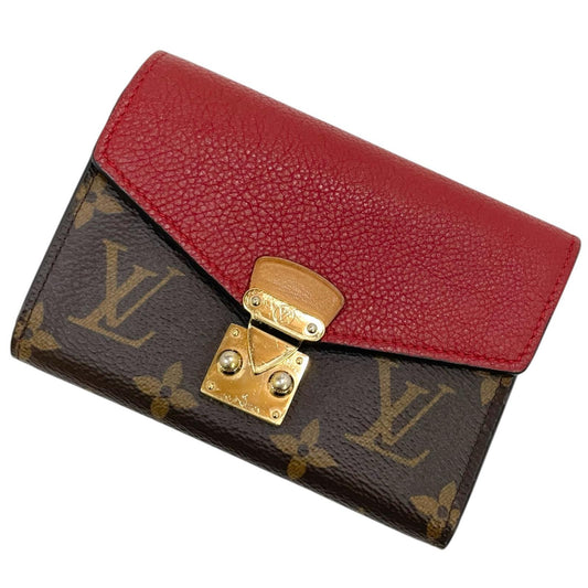 LOUIS VUITTON | ルイ・ヴィトン 三つ折り財布 ブラウン×レッド【尾張小牧店】