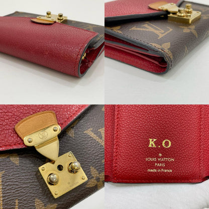 LOUIS VUITTON | ルイ・ヴィトン 三つ折り財布 ブラウン×レッド【尾張小牧店】