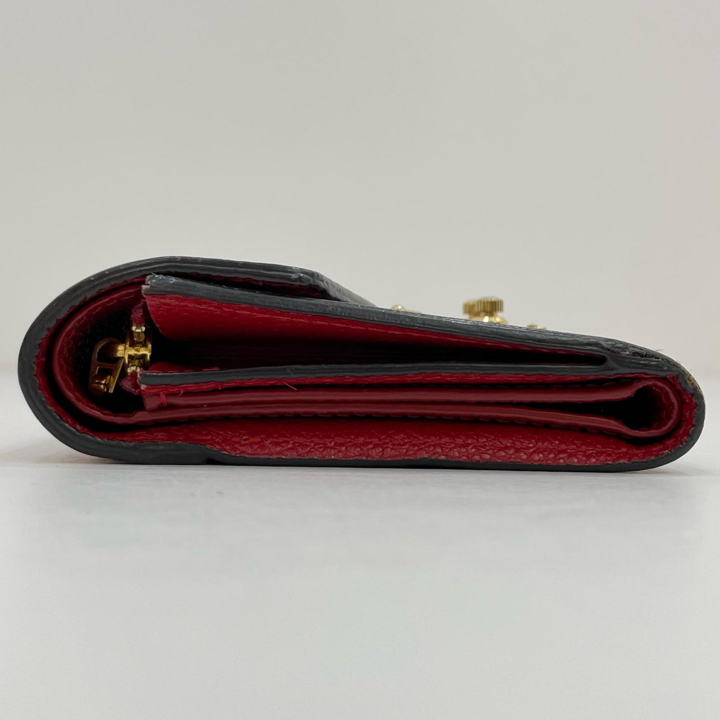 LOUIS VUITTON | ルイ・ヴィトン 三つ折り財布 ブラウン×レッド【尾張小牧店】
