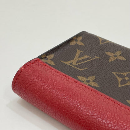 LOUIS VUITTON | ルイ・ヴィトン 三つ折り財布 ブラウン×レッド【尾張小牧店】