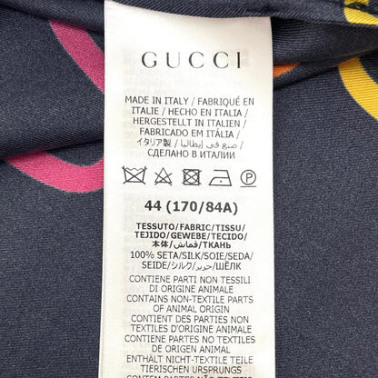 【中古】GUCCI | グッチ 半袖シャツ 694124 ZAJOZ ネイビー×マルチカラー サイズ：44【尾張小牧店】