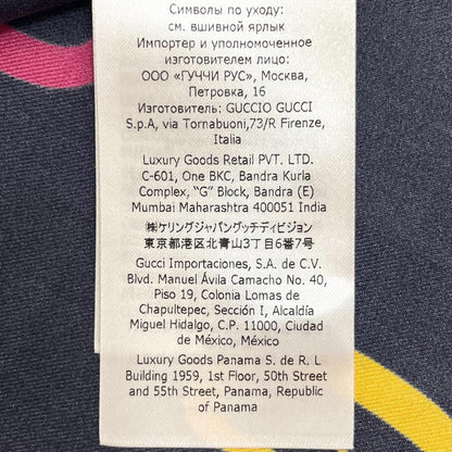 【中古】GUCCI | グッチ 半袖シャツ 694124 ZAJOZ ネイビー×マルチカラー サイズ：44【尾張小牧店】