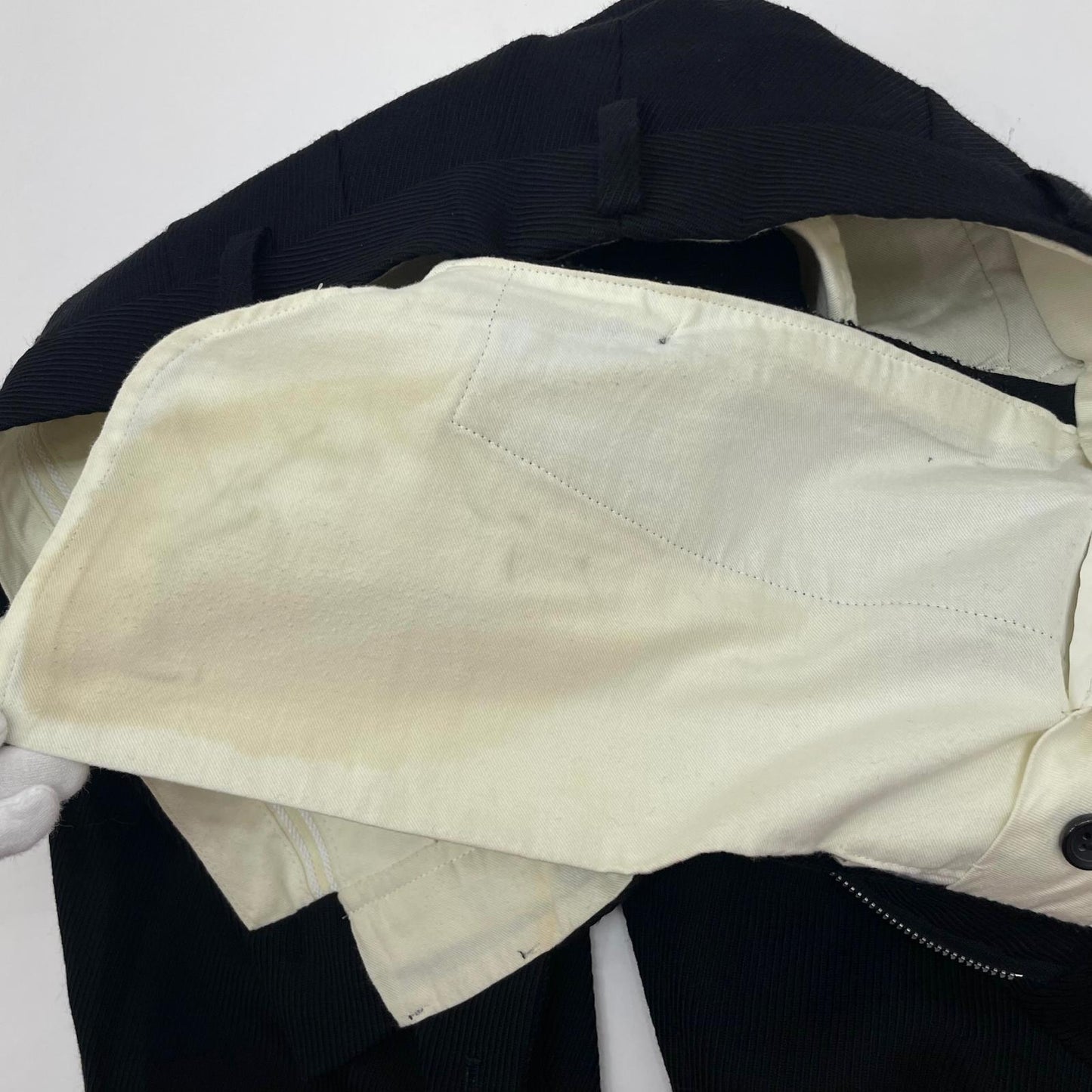 【中古】COMME des GARCONS HOMME PLUS | コムデギャルソンオムプリュス　23SS STIRRUP PANTS コーデュロイパンツ ブラック サイズ：XS【尾張小牧店】