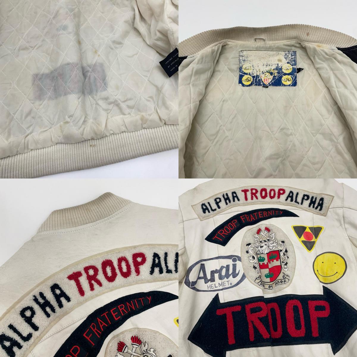OLD | オールド ALPHA TROOP レザー ホワイト サイズ：M【尾張小牧店】