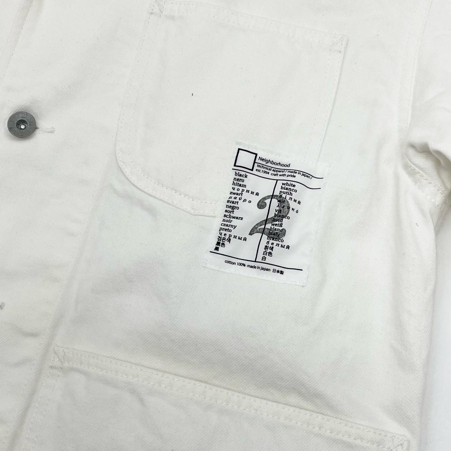 NEIGHBORHOOD | ネイバーフッド BW . COVERALL JACKET その他アウター 242AQNH-JKM06 ホワイト サイズ：2【尾張小牧店】