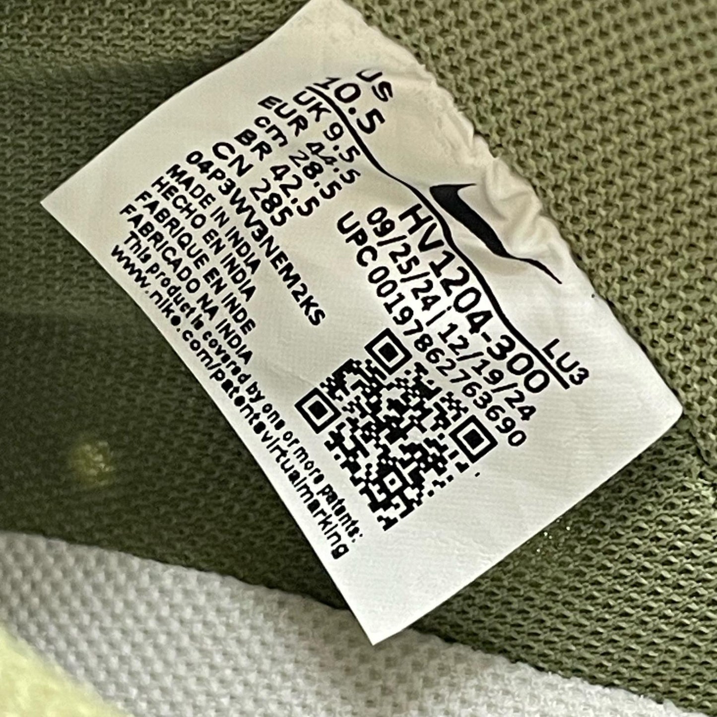NIKE | ナイキ Air Force 1 Low Canvas スニーカー HV1204-300 カーキ 28.5cm【尾張小牧店】