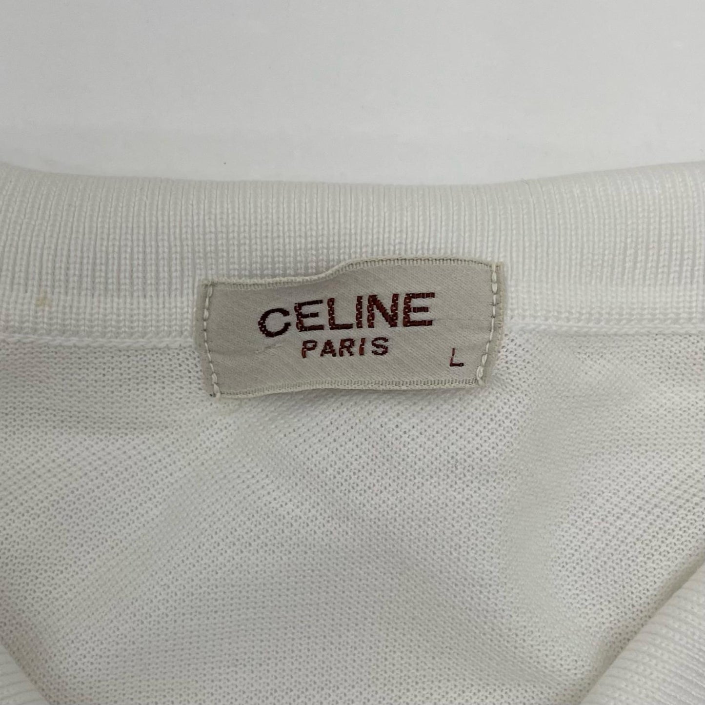 CELINE | セリーヌ ポロシャツ ホワイト サイズ：L【尾張小牧店】