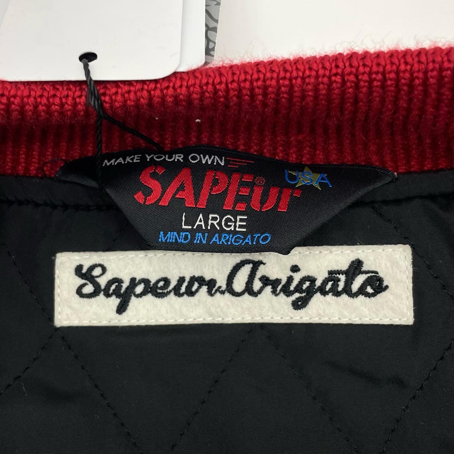 SAPEur | サプール スタジャン A0024-502 ブラック×レッド サイズ：L【尾張小牧店】