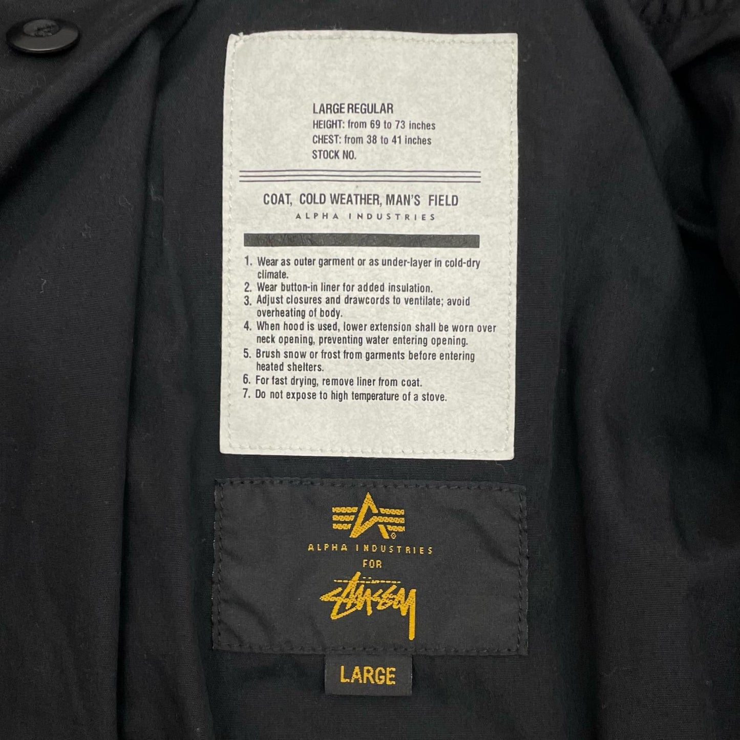 STUSSY | ステューシー M-65 ミリタリージャケット ブラック サイズ：L【尾張小牧店】