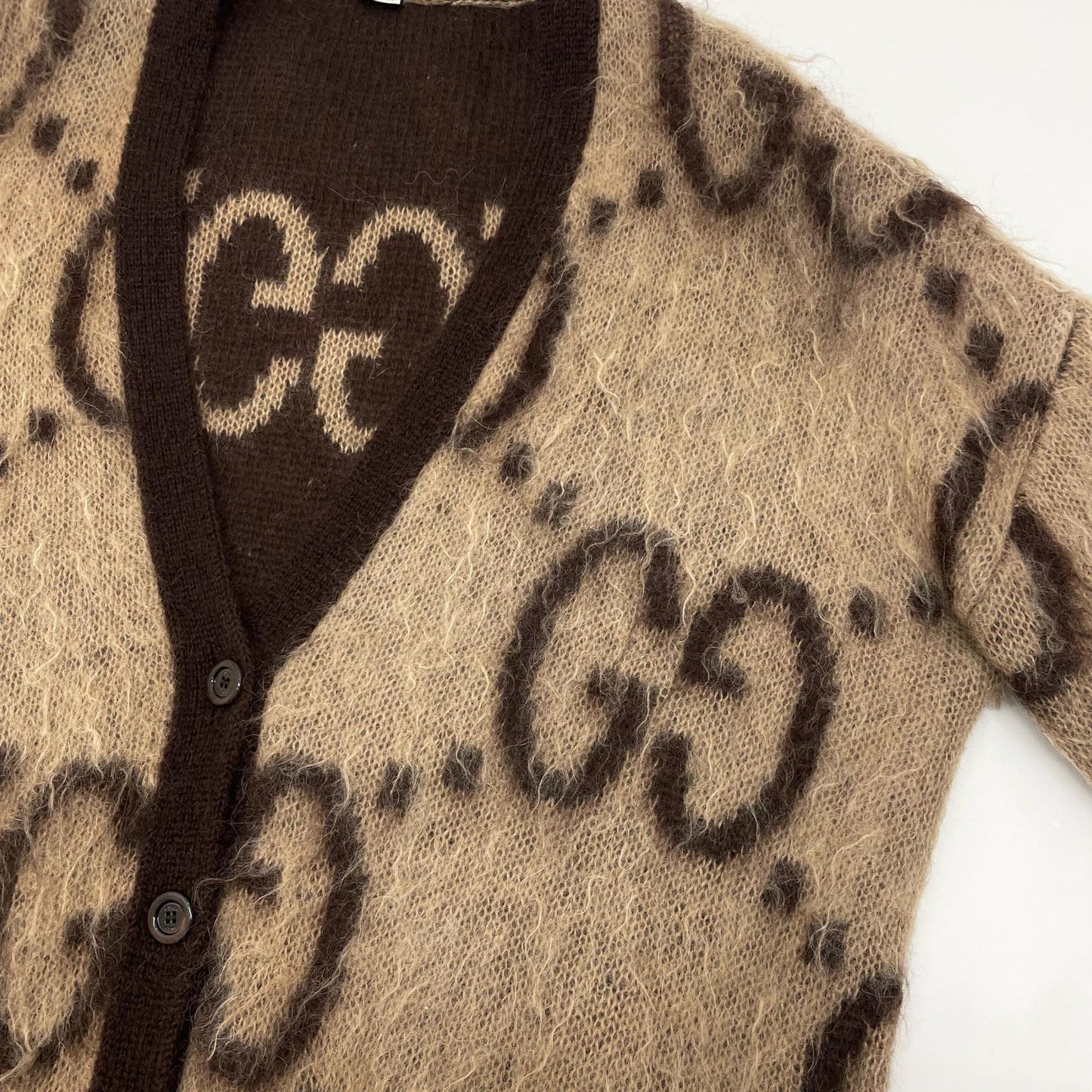 GUCCI | グッチ GGジャカード リバーシブル カーディガン カーディガン ブラウン サイズ：S【尾張小牧店】