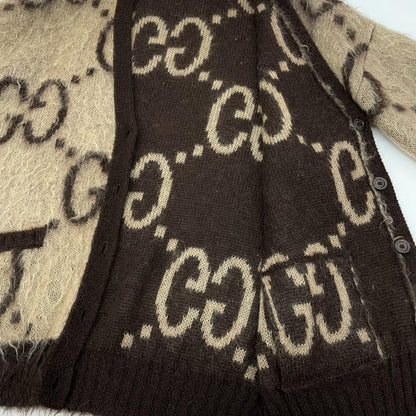 GUCCI | グッチ GGジャカード リバーシブル カーディガン カーディガン ブラウン サイズ：S【尾張小牧店】
