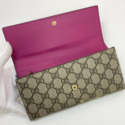 GUCCI | グッチ 長財布 ブラウン×レッド×ピンク【尾張小牧店】