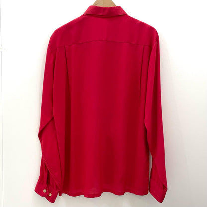 VINTAGE | ビンテージ レーヨンシャツ 半袖シャツ レッド サイズ：M【尾張小牧店】