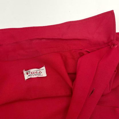 VINTAGE | ビンテージ レーヨンシャツ 半袖シャツ レッド サイズ：M【尾張小牧店】
