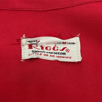 VINTAGE | ビンテージ レーヨンシャツ 半袖シャツ レッド サイズ：M【尾張小牧店】