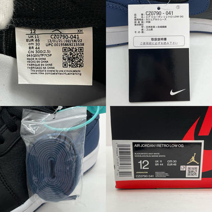 NIKE | ナイキ Air Jordan 1 Low OG スニーカー CZ0790-041 ネイビー×ブラック 30cm