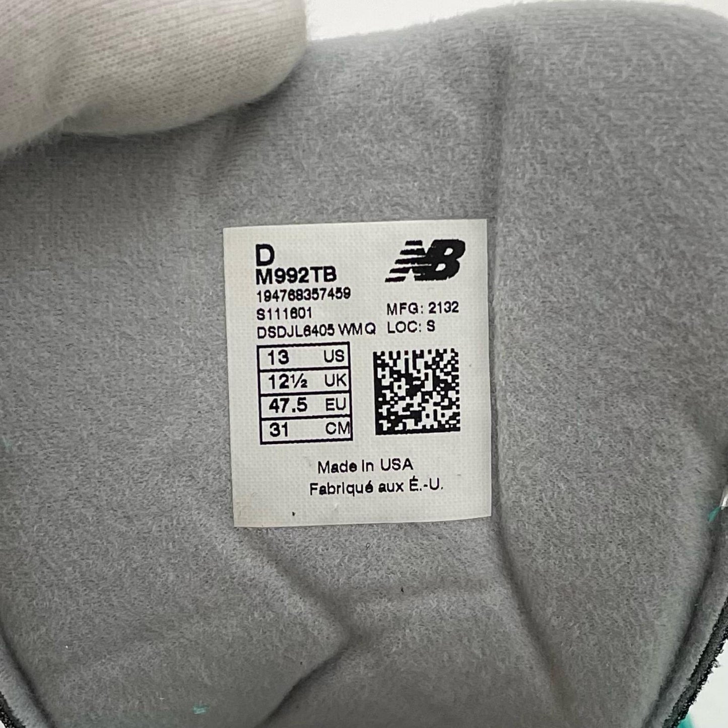 NEW BALANCE | ニューバランス スニーカー M992TB ブルー×シルバー 31cm