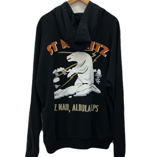 BALLY | バリー CURLING ST.MORITZ BEAR SWEATSHIRT パーカー M5BA925F-CO122 ブラック サイズ：XL【尾張小牧店】