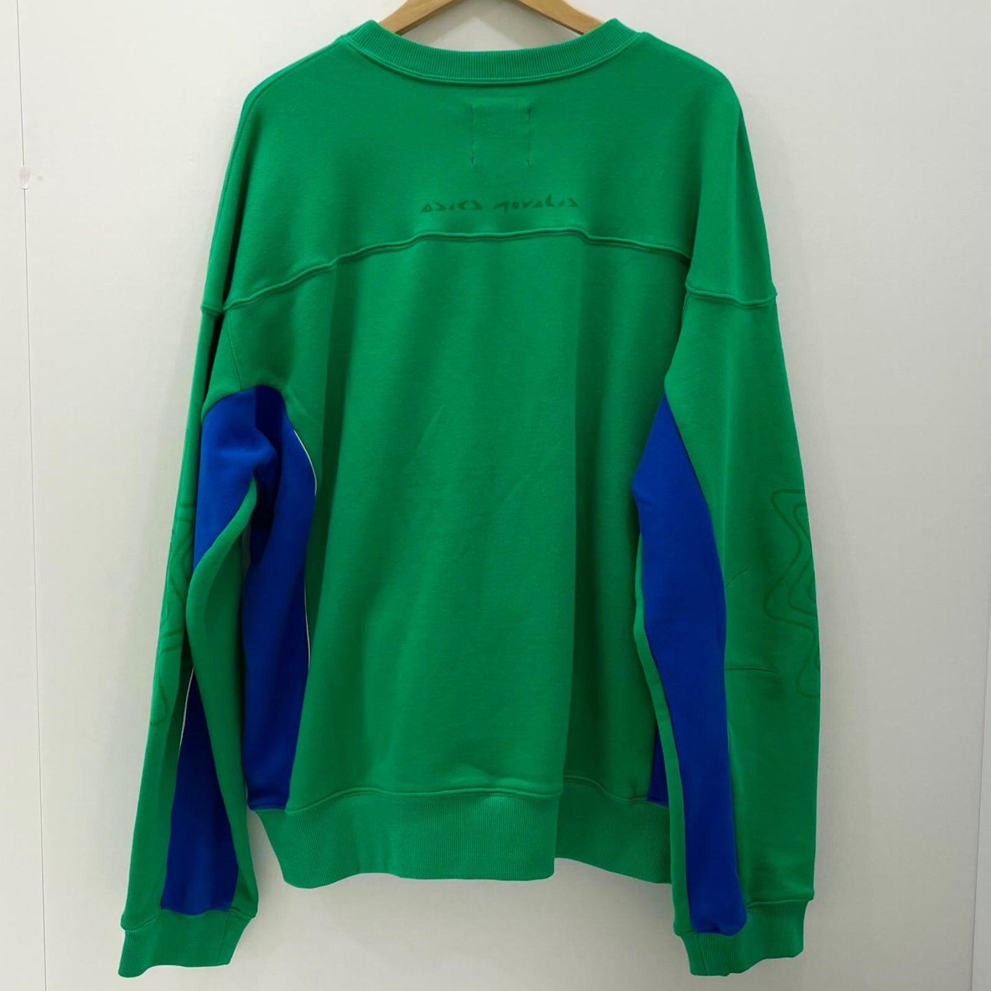 【中古】asics×Kiko Kostadinov | アシックス×キコ・コスタディノフ NOVALIS / BIXANCE SWEATSHIRT 長袖スウェット 2203A297 グリーン サイズ：L【尾張小牧店】