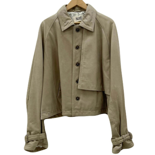 【中古】NotE | ノート 21AW　Contrast over trench single レザージャケット 21A-01 ベージュ サイズ：46【尾張小牧店】