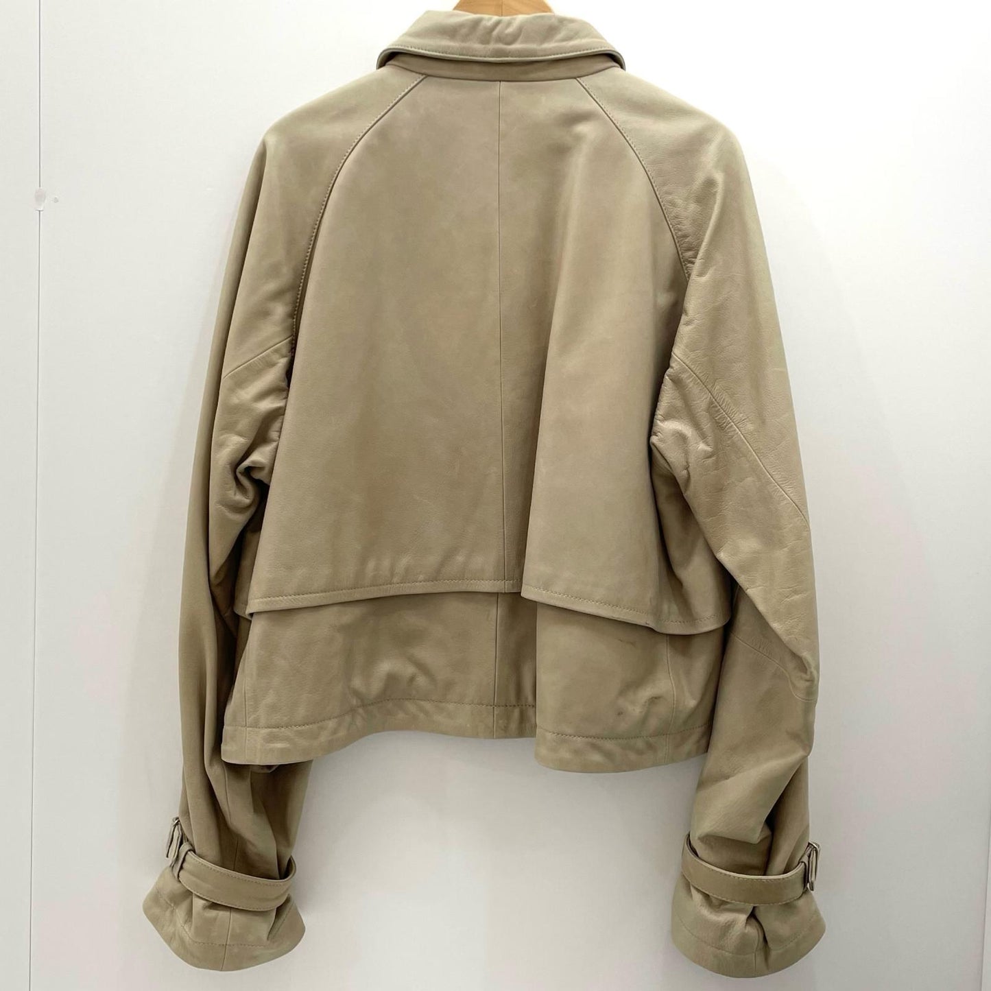 【中古】NotE | ノート 21AW　Contrast over trench single レザージャケット 21A-01 ベージュ サイズ：46【尾張小牧店】