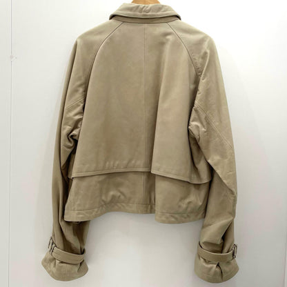 【中古】NotE | ノート 21AW　Contrast over trench single レザージャケット 21A-01 ベージュ サイズ：46【尾張小牧店】