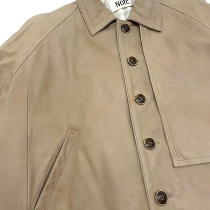 【中古】NotE | ノート 21AW　Contrast over trench single レザージャケット 21A-01 ベージュ サイズ：46【尾張小牧店】