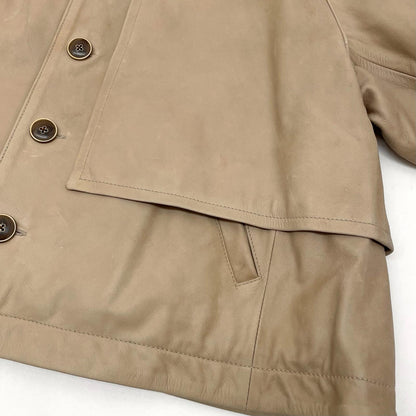 【中古】NotE | ノート 21AW　Contrast over trench single レザージャケット 21A-01 ベージュ サイズ：46【尾張小牧店】