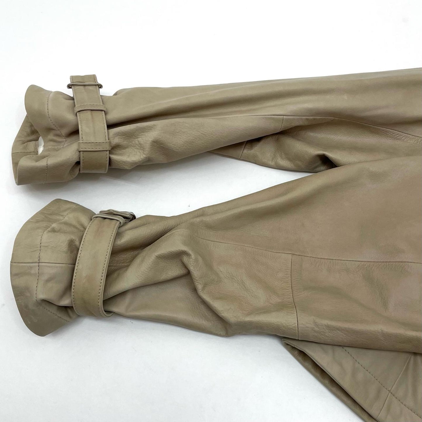 【中古】NotE | ノート 21AW　Contrast over trench single レザージャケット 21A-01 ベージュ サイズ：46【尾張小牧店】