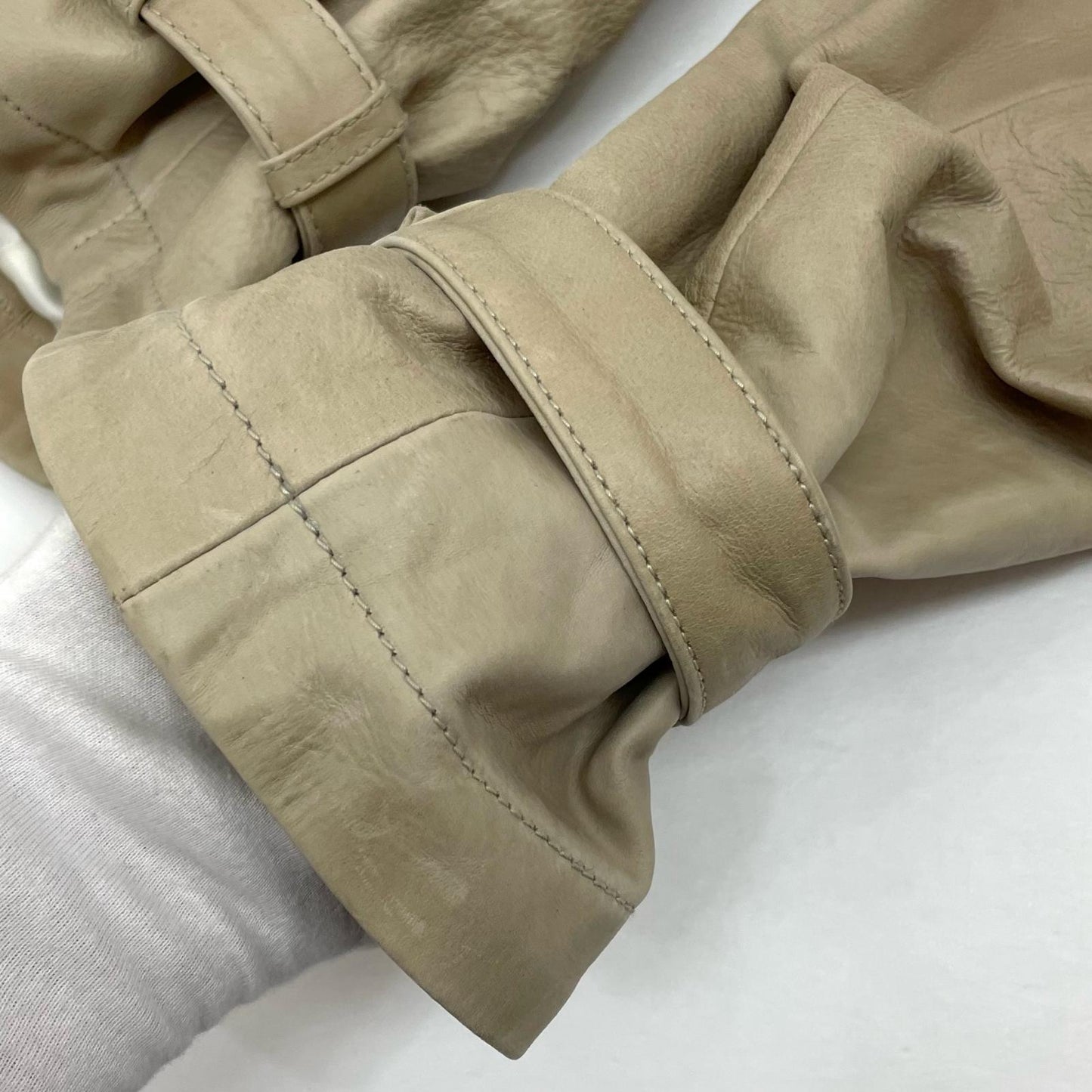 【中古】NotE | ノート 21AW　Contrast over trench single レザージャケット 21A-01 ベージュ サイズ：46【尾張小牧店】