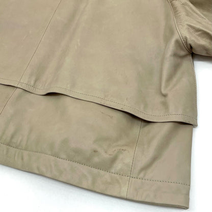 【中古】NotE | ノート 21AW　Contrast over trench single レザージャケット 21A-01 ベージュ サイズ：46【尾張小牧店】
