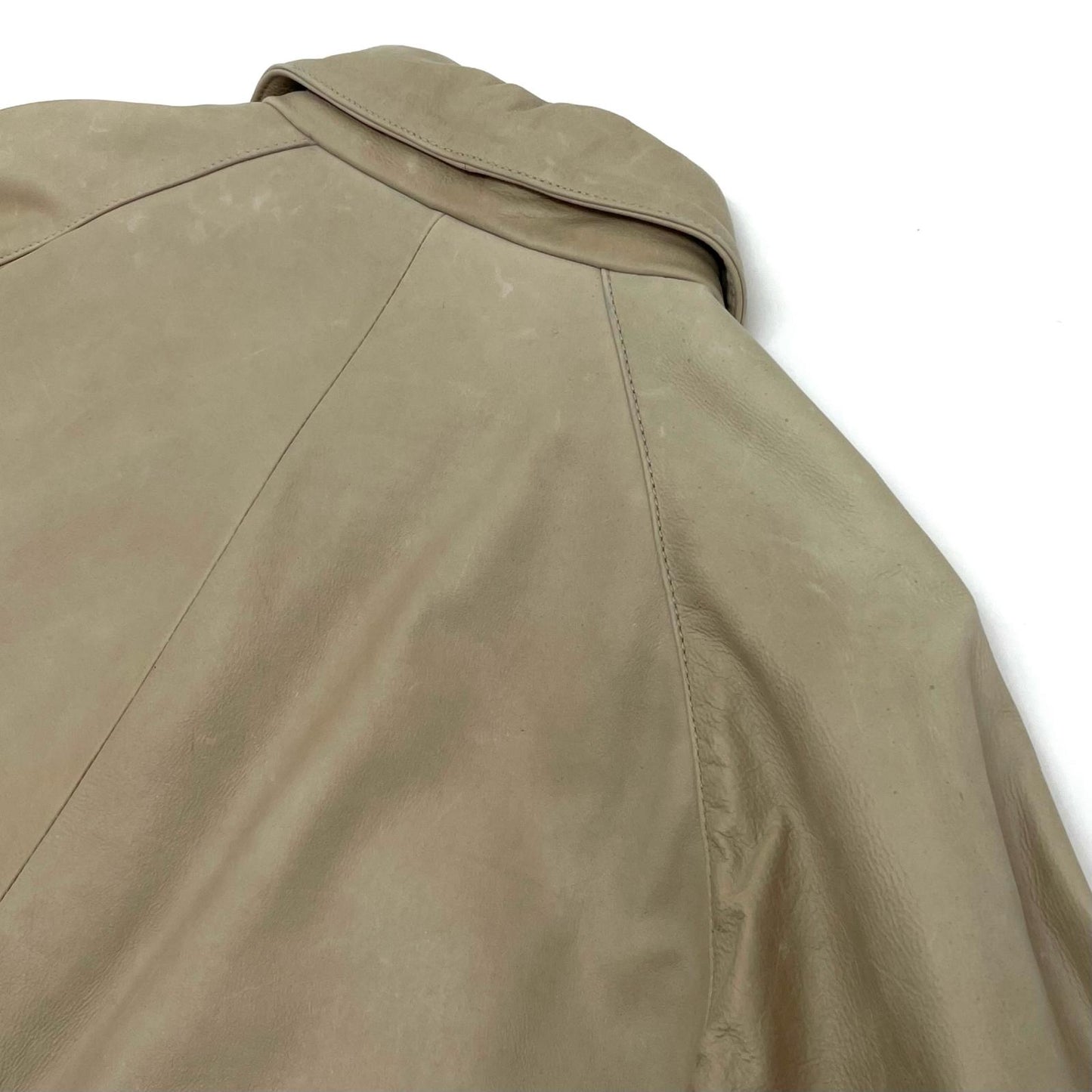 【中古】NotE | ノート 21AW　Contrast over trench single レザージャケット 21A-01 ベージュ サイズ：46【尾張小牧店】