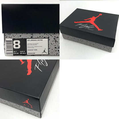 【中古】NIKE×Travis Scott | ナイキ×トラヴィススコット ※訳あり　Air Jordan 4 Retro Cactus Jack "University Blue"/エアジョーダン4 レトロ カクタスジャック "ユニバーシティブルー" スニーカー　靴 308497-406 ライトブルー 26cm【尾張小牧店】