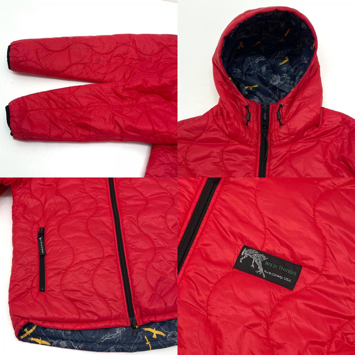 【中古】WILD THINGS | ワイルドシングス REVERSIBLE BELAY JACKET リバーシブル中綿ジャケット WT24120SK ネイビー×レッド サイズ：S【尾張小牧店】