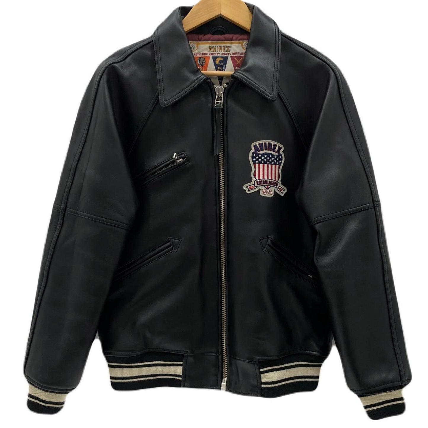 AVIREX | アヴィレックス SIGNATURE VARSITY JACKET レザー 6151076 ブラック サイズ：M【尾張小牧店】