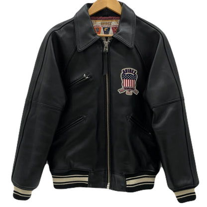 AVIREX | アヴィレックス SIGNATURE VARSITY JACKET レザー 6151076 ブラック サイズ：M【尾張小牧店】