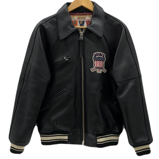 AVIREX | アヴィレックス SIGNATURE VARSITY JACKET レザー 6151076 ブラック サイズ：M【尾張小牧店】