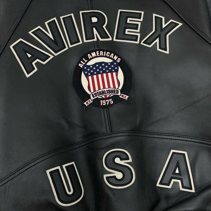 AVIREX | アヴィレックス SIGNATURE VARSITY JACKET レザー 6151076 ブラック サイズ：M【尾張小牧店】