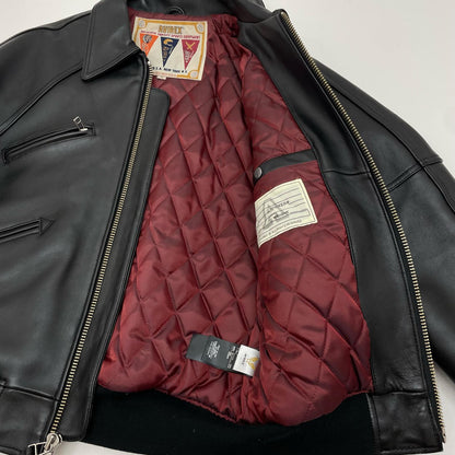 AVIREX | アヴィレックス SIGNATURE VARSITY JACKET レザー 6151076 ブラック サイズ：M【尾張小牧店】