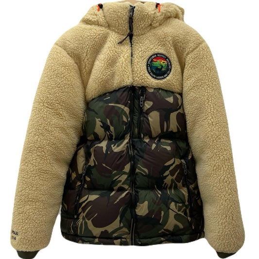 【中古】RALPH LAUREN | ラルフローレン Paneled Down Coat ダウンジャケット ベージュ×カモ柄 サイズ：S【尾張小牧店】