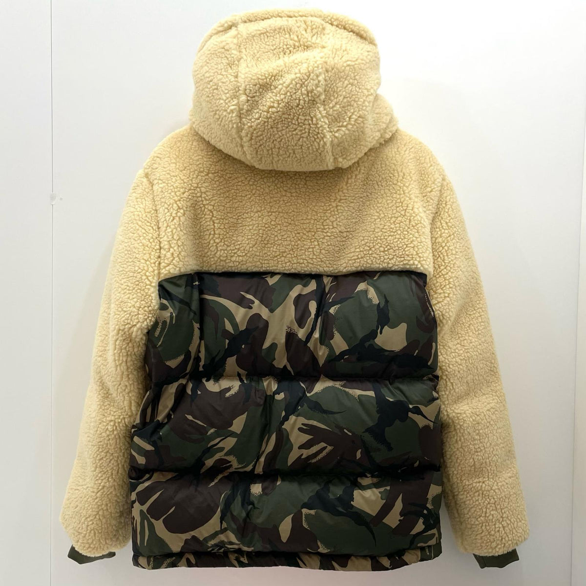 【中古】RALPH LAUREN | ラルフローレン Paneled Down Coat ダウンジャケット ベージュ×カモ柄 サイズ：S【尾張小牧店】