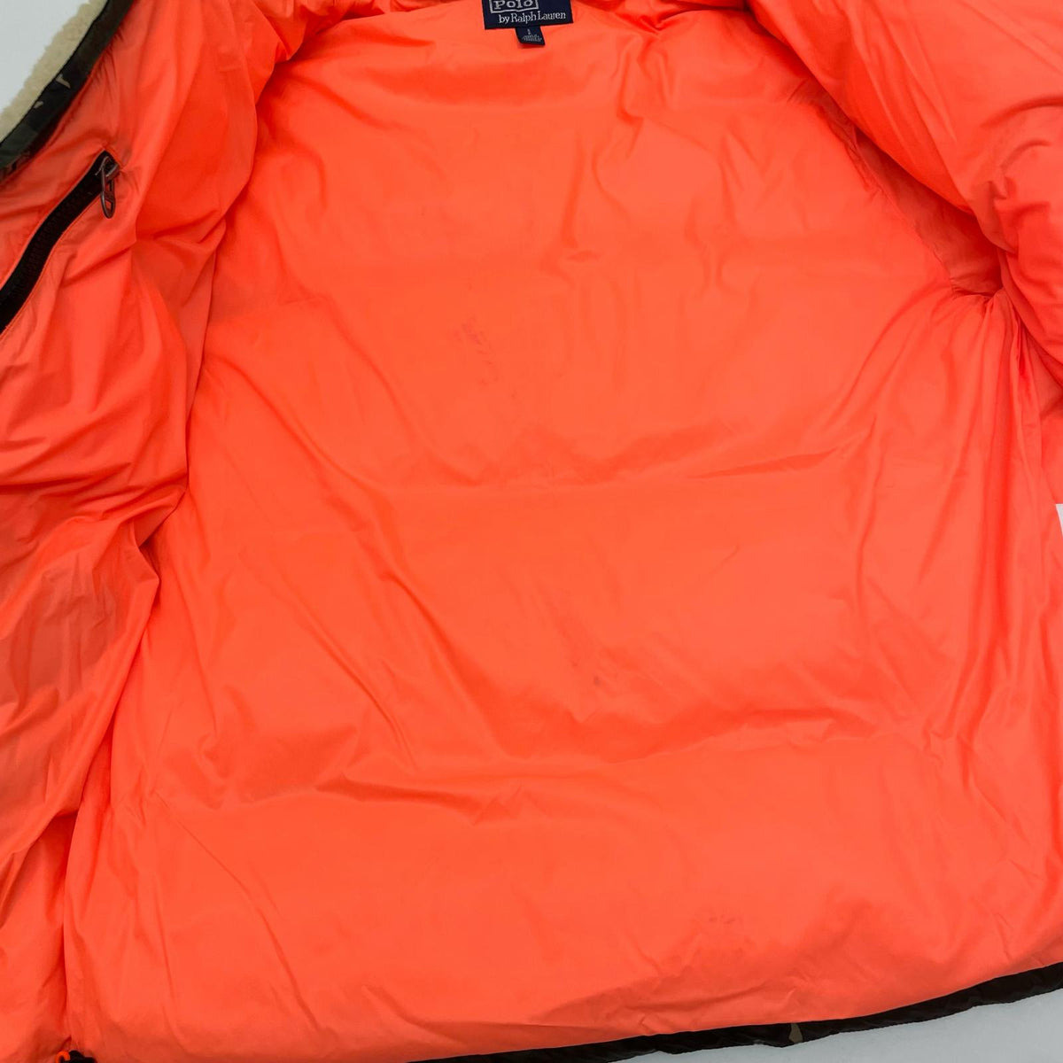 【中古】RALPH LAUREN | ラルフローレン Paneled Down Coat ダウンジャケット ベージュ×カモ柄 サイズ：S【尾張小牧店】