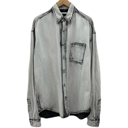 【中古】JOHN LAWRENCE SULLIVAN | ジョンローレンスサリバン Bleached denim oversized shirt デニムジャケット 3A001-0224-32 グレー サイズ：46【尾張小牧店】
