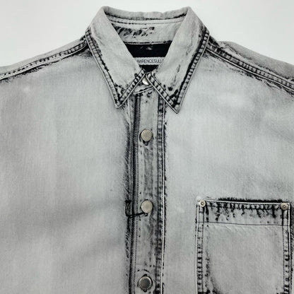 【中古】JOHN LAWRENCE SULLIVAN | ジョンローレンスサリバン Bleached denim oversized shirt デニムジャケット 3A001-0224-32 グレー サイズ：46【尾張小牧店】
